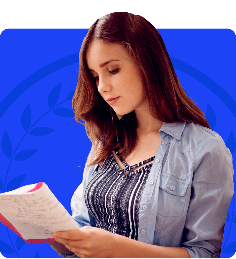 Estudiante leyendo en Bradford Global Education en Bradford.